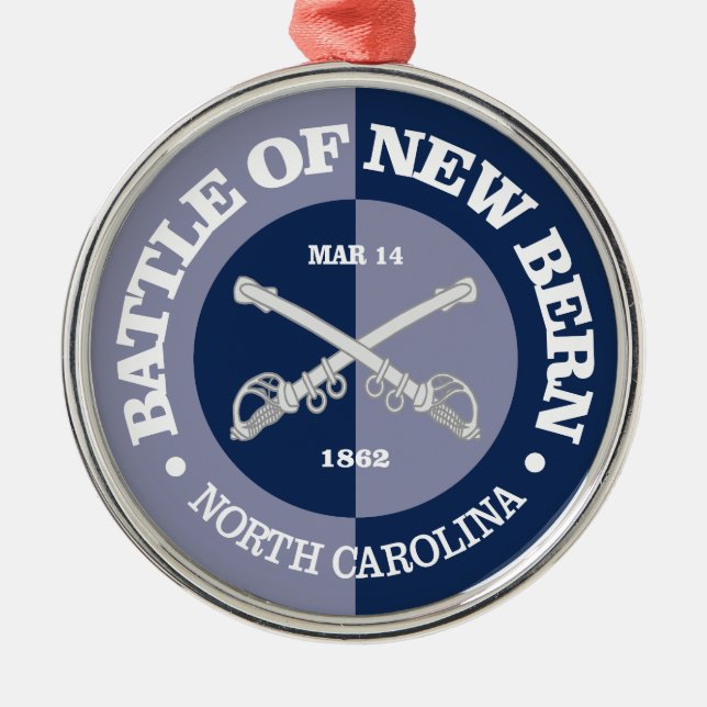 New Bern (B&G) Metal Ornament (Front)