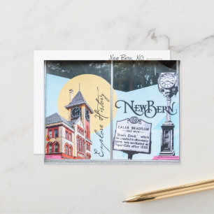 New Bern NC, Birthplace of an Iconic Drink Postcard
