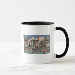 New Bern, North Carolina - Large Letter Scenes Mug