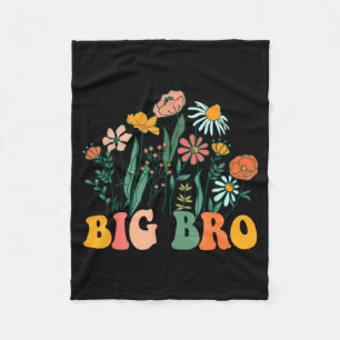 New Big Bro Wildflower First Birthday & Baby S Fleece Blanket
