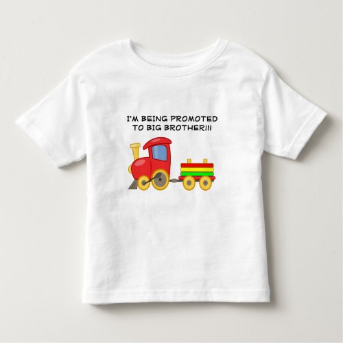 New Big Brother New Baby Red Train Toddler T_shirt