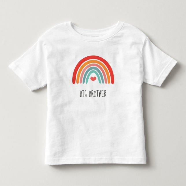 new big brother Rainbow matching outfit Toddler T-shirt (Front)