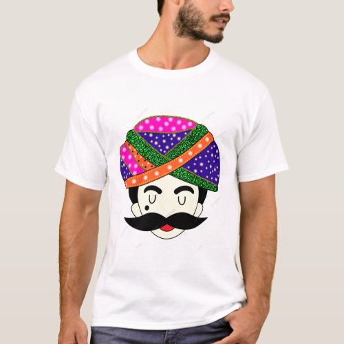 New Big fashion turban and mustac seem ike there T_Shirt