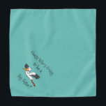 New Big Sister and Stork Teal Pet Bandana<br><div class="desc">Teal bandana, with a cute, funny, text announcement... .Guess Who's Going to be a Big Sister? Because your pet is part of the family too! Perfect for your announcing a new pet or baby! The background color is customizable to any color you desire, as are the font style, size, and/or...</div>