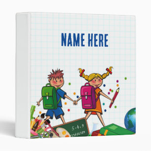 NEW! Binder - Custom - 1" - Back to School 3 ring