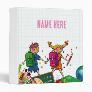 NEW! Binder - Custom - 1"  - Back to School 3 ring