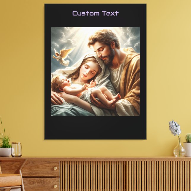 New Birth Baby Christmas décor Rich Home Stretched Canvas Print (Insitu(LivingRoom))