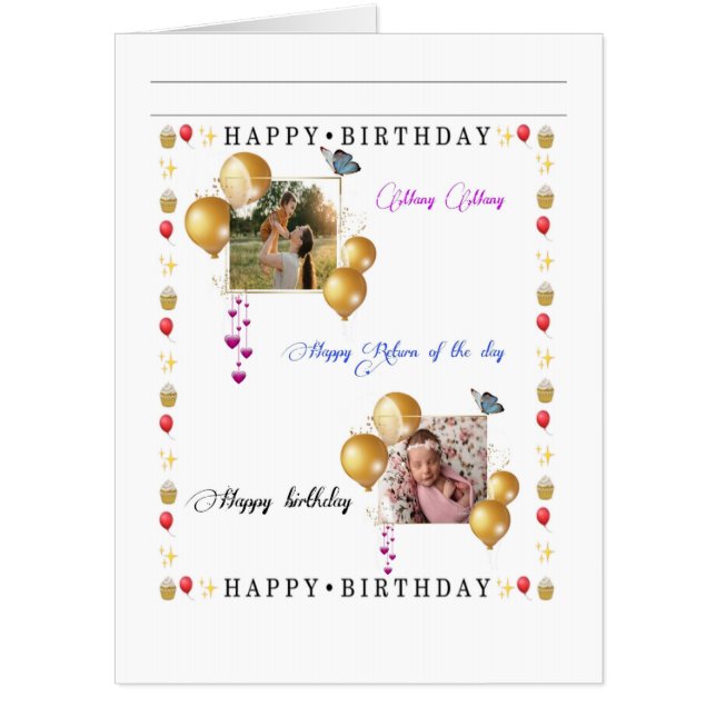 New birthday Card Cool Design  (Front)