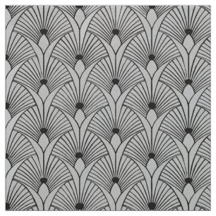 New Black and Gray Fan Style Fabric