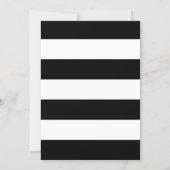 NEW Black & White Stripe Baby Boy Shower Gold Invitation (Back)