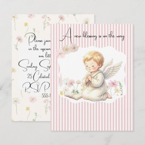 New Blessing Baby Shower Digital Download Invitation