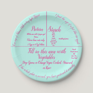 New Blue and Pink Portion Control Paper Plates