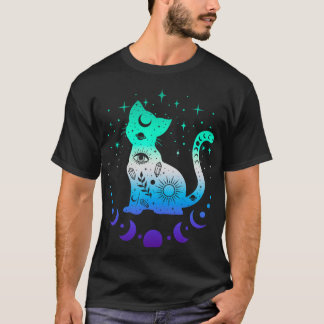 New Blue Gay Male Mlm Pride Flag, Astrology Cat  T-Shirt