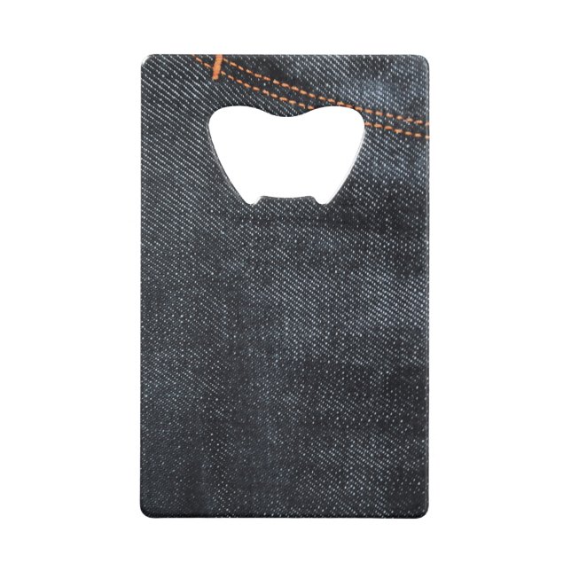 New Blue Jeans Credit Card Bottle Opener (Front)