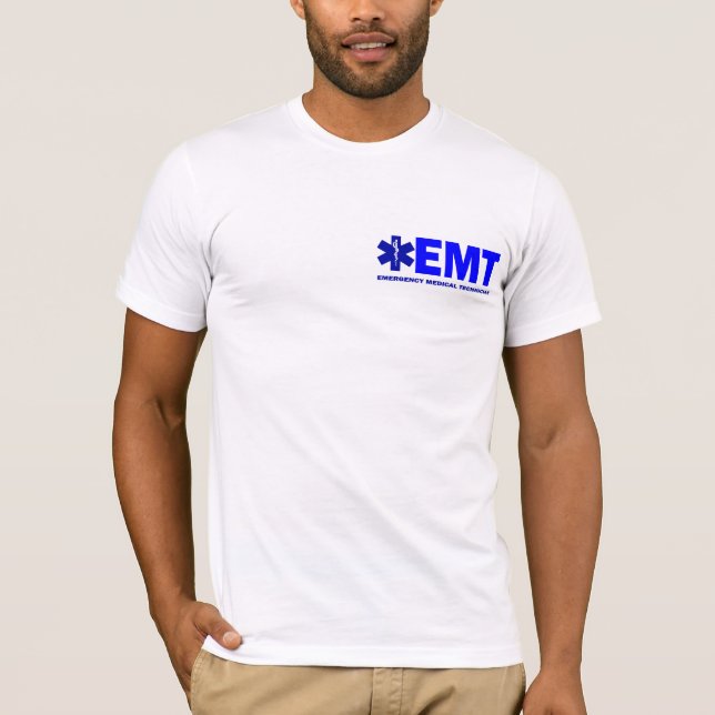 New Blue-lettered EMT duty-style shirt (Front)