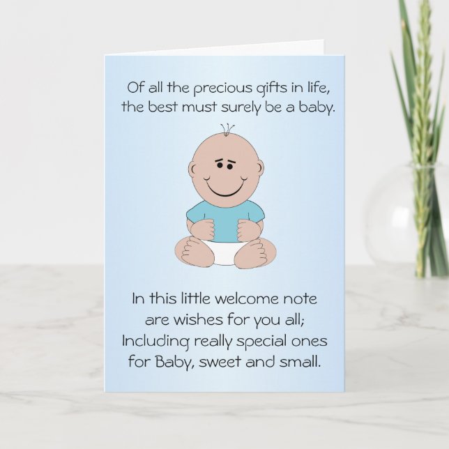 New Born Baby Boy Card (Front)