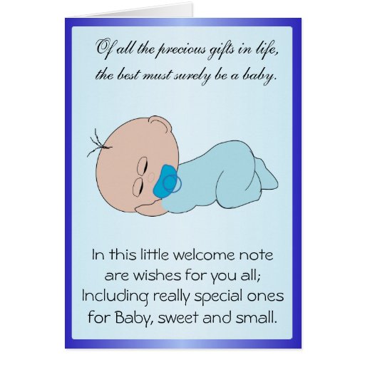 New Born Baby Boy Greeting Card | Zazzle