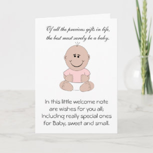 New Born Baby Girl Card