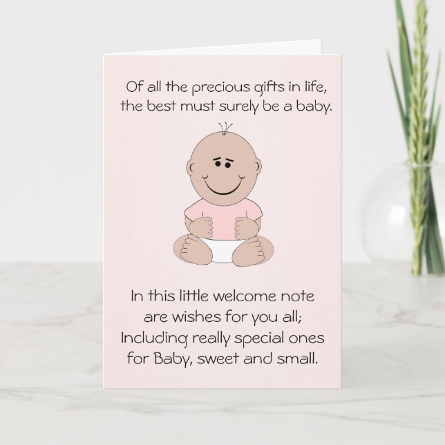 New Born Baby Girl Card (Front)