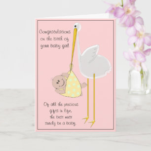 New Born Baby Girl Card