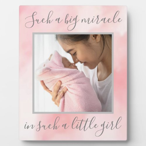 New Born Baby Girl Quote Custom Photo Plaque