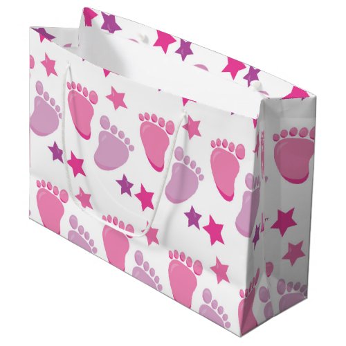 New born girl large gift bag