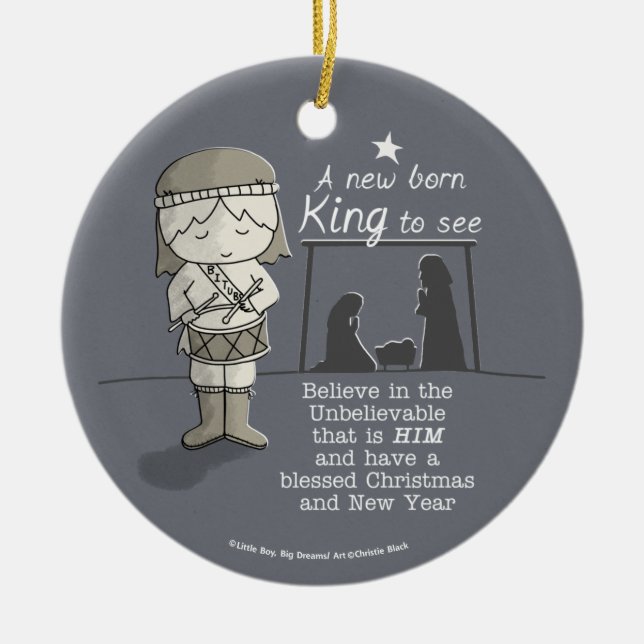 New Born King Ceramic Ornament (Front)