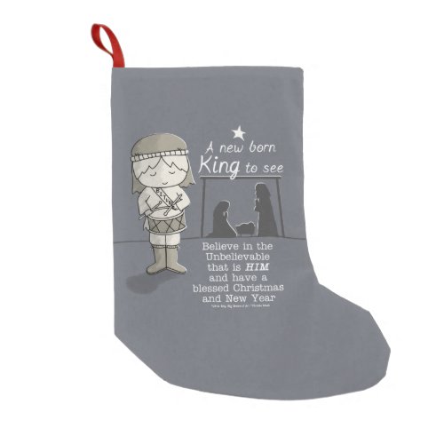 New Born King Small Christmas Stocking