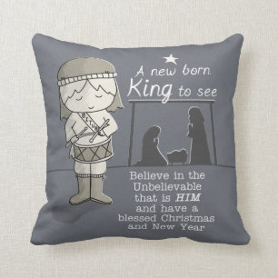 New Born King Throw Pillow
