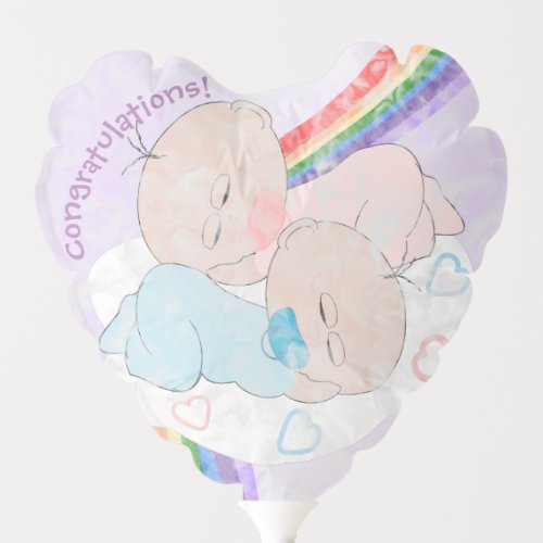 New Born Twins Balloon