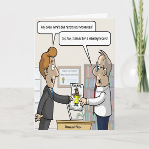 New Boss Punny Greeting Card