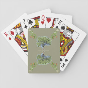 New botanical illustration: Copaíba khaki tree Playing Cards