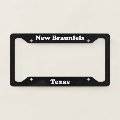 New Braunfels TX License Plate Frame