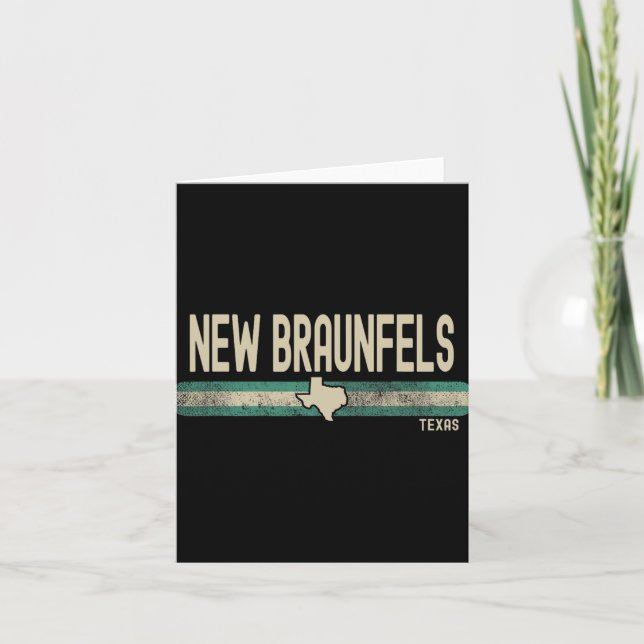 New Braunfels Tx Texas Travel &amp; 80s Style  Card (Front)