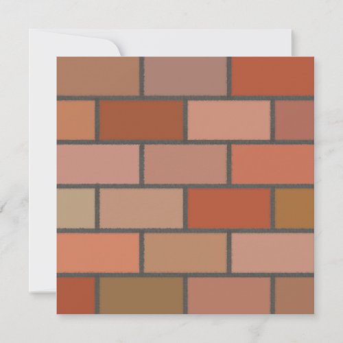 New Brick Wall Design Pattern Holiday Card