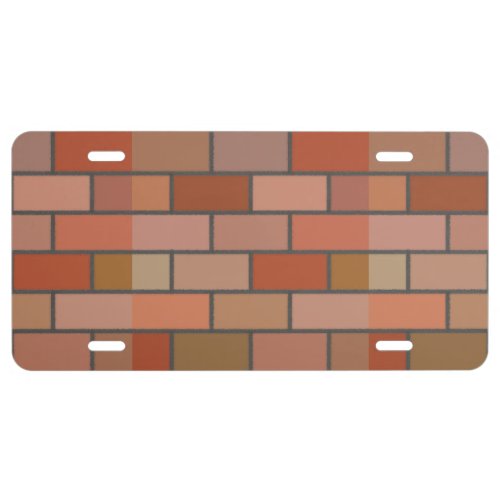 New Brick Wall Design Pattern  License Plate