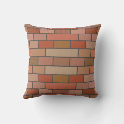 New Brick Wall Design Pattern  Throw Pillow