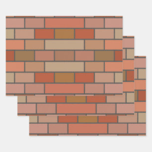 New Brick Wall Design Pattern  Wrapping Paper Sheets