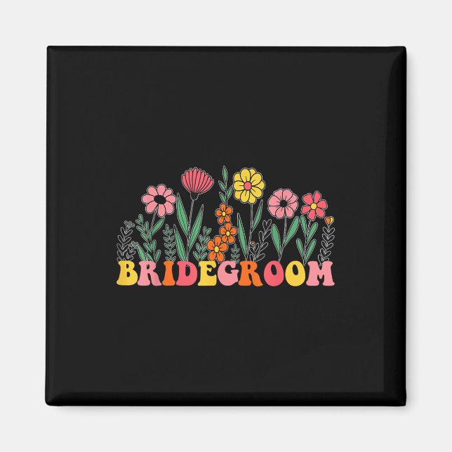 New Bridegroom Wildflower First Birthday &amp; Bab Magnet (Front)