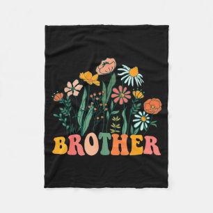 New Brother Wildflower First Birthday & Baby S Fleece Blanket