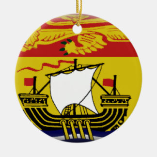 New Brunswick (Canada) Flag Ceramic Ornament