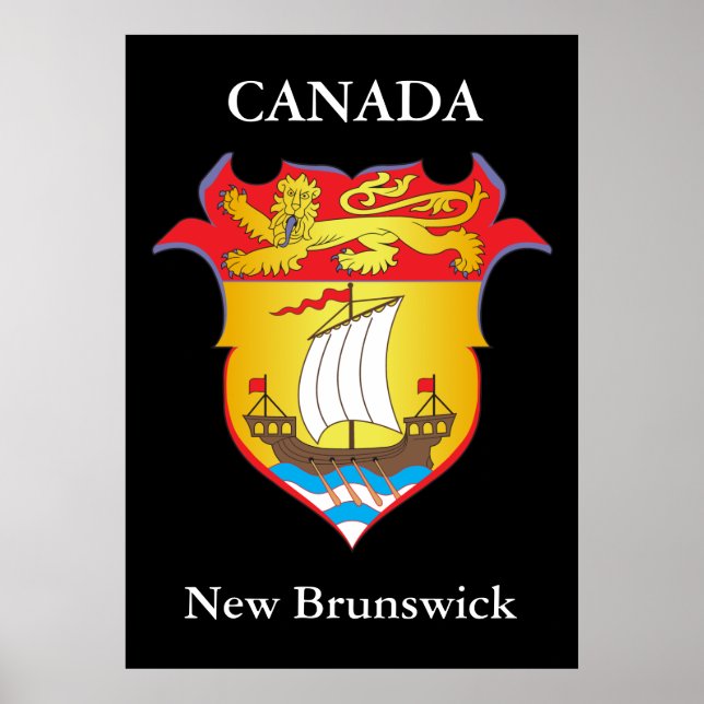 New Brunswick coat of arms Poster (Front)
