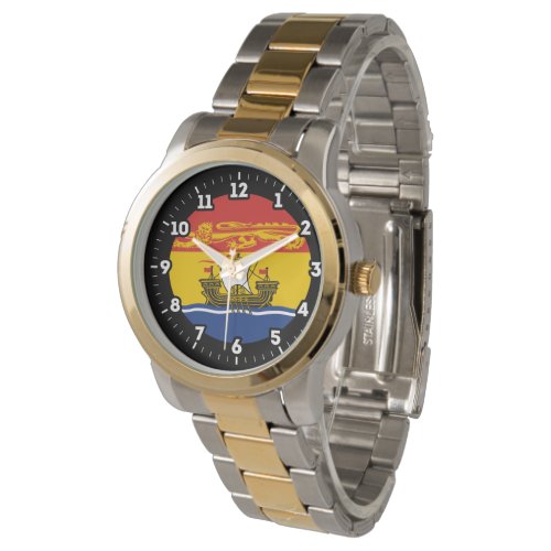 New Brunswick Flag Graphic Dial Watch