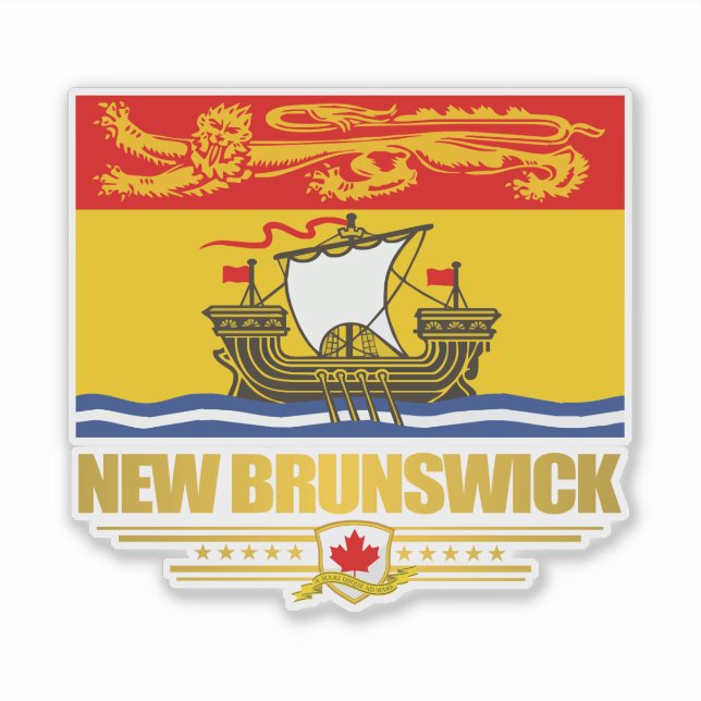 New Brunswick Flag Sticker (Front)