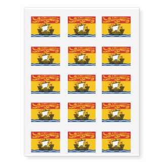 NEW BRUNSWICK Flag Temporary Tattoos