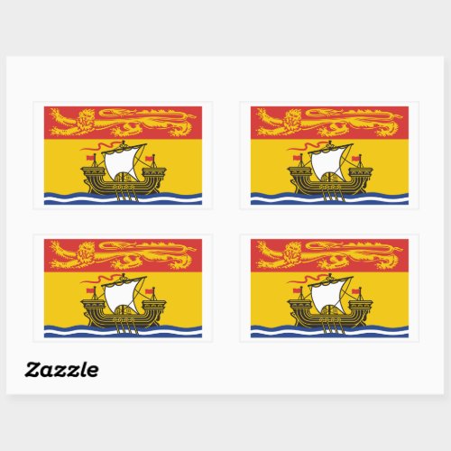 New Brunswick Flags Graphic Rectangular Sticker