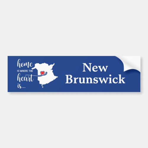 New Brunswick Home is Where the Heart is Bumper Sticker