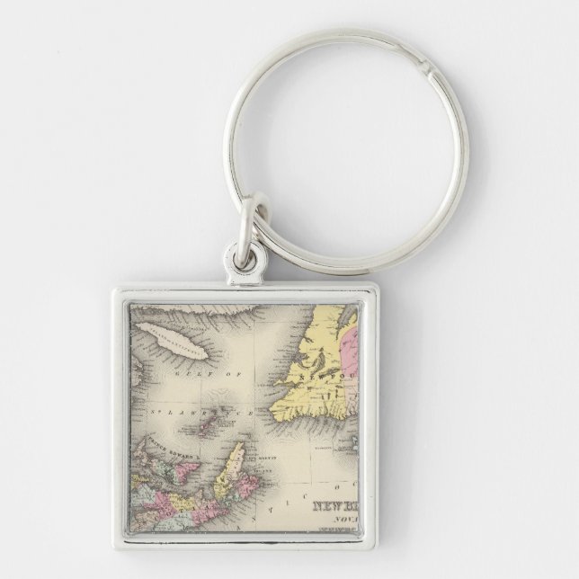 New Brunswick, Nova Scotia, Newfoundland Keychain (Front)