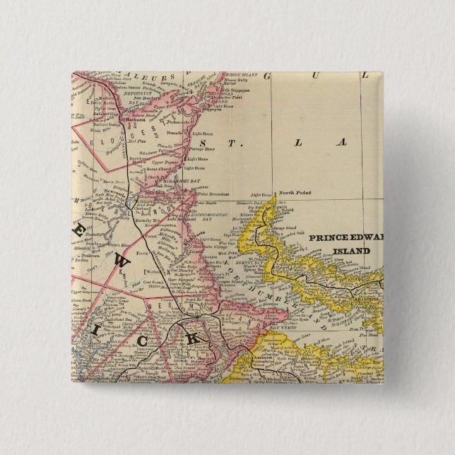 New Brunswick, Nova Scotia Pinback Button (Front)