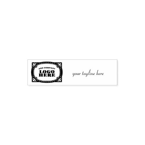 New Business Logo and Tagline Slogan Pocket Stamp